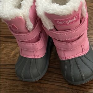 Cat & Jack Pink and Black Boots